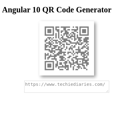 Angular 10 QR Codes