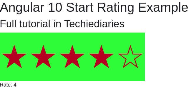 Angular 10 Star Rating