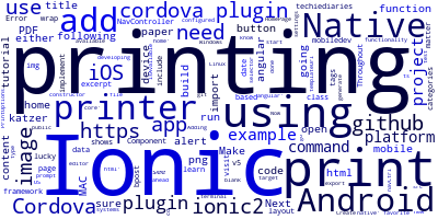 Printing with Ionic 5, Ionic Native 5 and Cordova