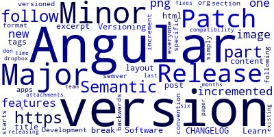 Angular Semantic Versions