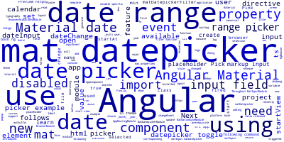 Angular 10 Material Date Picker with Calendar and Date Range